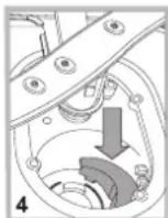 Technical diagram of a mechanical device with numbered components for identification