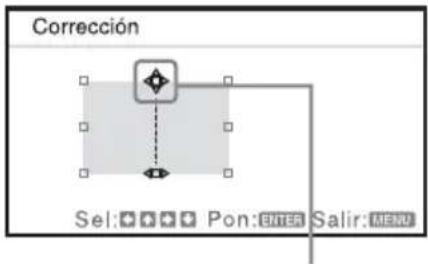 Corrección Sel: + + + Pon: ETER Salir: MENU