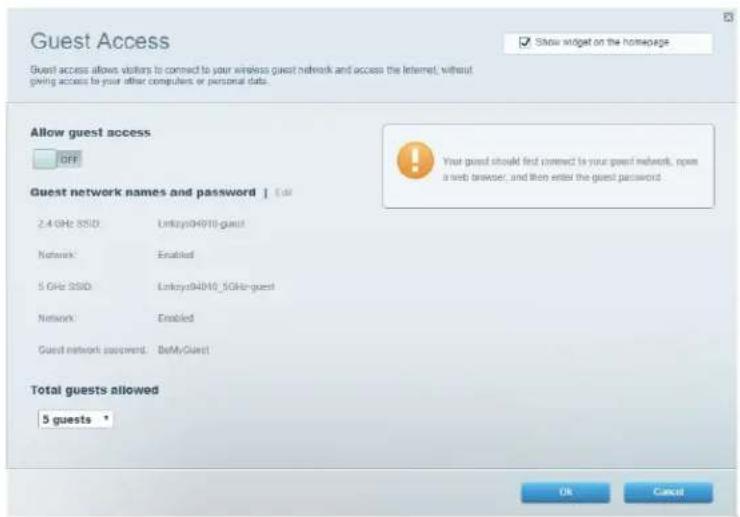 LINKSYS EA6350 - Acceso de usuarios invitados - 1