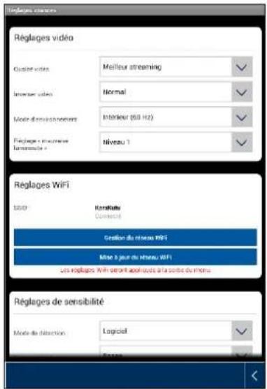 Réglages video Qualité voto Meilleur streaming Inverse voto Normal Moir d'impéprime Intérieur (68 Hz) Réglages 1 ou 2 ou 3 ou 4 ou 5 ou 6 ou 7 ou 8 ou 9 ou 10 ou 11 ou 12 ou 13 ou 14 ou 15 ou 16 ou 17 ou 18 ou 19 ou 20 ou 21 ou 22 ou 23 ou 24 ou 25 ou 26 ou 27 ou 28 ou 29 ou 30 ou 31 ou 32 ou 33 ou 34 ou 35 ou 36 ou 37 ou 38 ou 39 ou 40 ou 41 ou 42 ou 43 ou 44 ou 45 ou 46 ou 47 ou 48 ou 49 ou 50 ou 51 ou 52 ou 53 ou 54 ou 55 ou 56 ou 57 ou 58 ou 59 ou 60 ou 61 ou 62 ou 63 ou 64 ou 65 ou 66 ou 67 ou 68 ou 69 ou 70 ou 71 ou 72 ou 73 ou 74 ou 75 ou 76 ou 77 ou 78 ou 79 ou 80 ou 81 ou 82 ou 83 ou 84 ou 85 ou 86 ou 87 ou 88 ou 89 ou 90 ou 91 ou 92 ou 93 ou 94 ou 95 ou 96 ou 97 ou 98 ou 99 ou Réglages WiFi ISO Kanaliyu Connects Gestion du niveau WiFi Mise à jour du niveau WiFi Les réglages. Any mention app is used to use a collie du menu. Réglages de sensibilité Mode de l'information Logiciel None