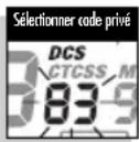 COBRA MT975C - Pour sélectionner un code privé DCS : - 2