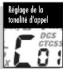 COBRA MT975C - Pour modifier le réglage de tonalité d'appel : - 1