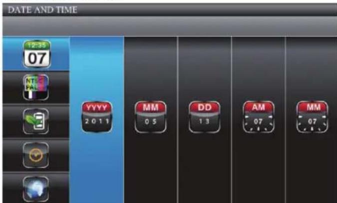 DATE AND TIME 12:35 07 YYYY 2011 MM 05 DD 13 AM 07 MM 07