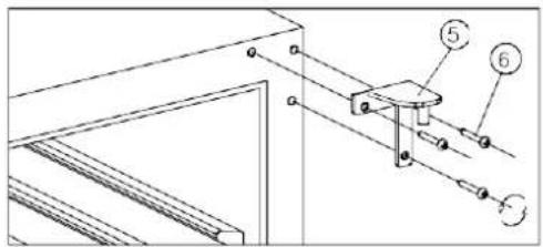 Technical diagram showing a mechanical assembly with numbered components and directional arrows indicating motion or force.