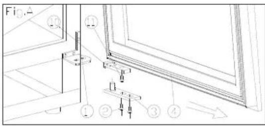 BAUMATIC BWC155SS - Tipo A (para puerta de vidrio / acero inoxidable) - 1