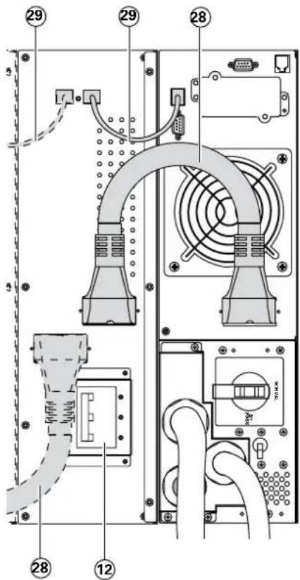 EATON EX RT 7 3:1 Network - Desconexión del módulo de batería - 2