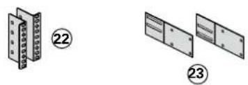 Two diagrams showing a device with labeled components, one with numbered parts and the other with rectangular panels (no text or symbols present)
