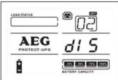 LOAD STATUS AEG PROTECT-UPS DIS BATTERY CAPACITY