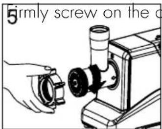 5 firmly screw on the o