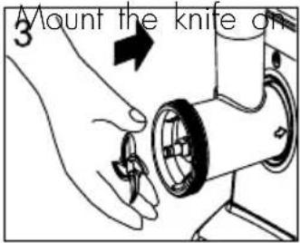 3 Mount the knife on