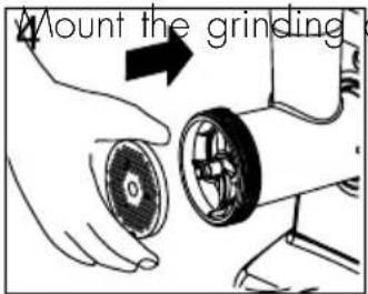 Mount the grinding