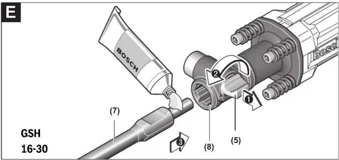 E BOSCH GSH 16-30 (7) (8) (5) (2) 1