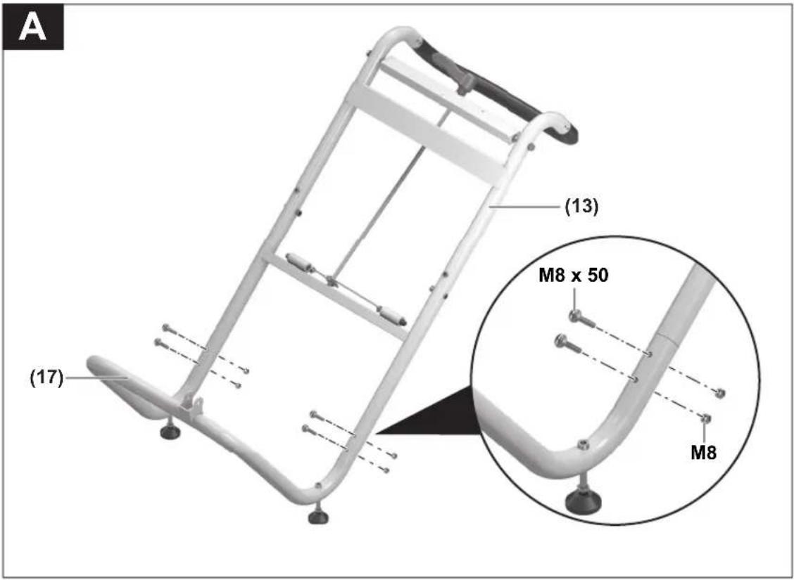 A (13) M8 x 50 (17) M8