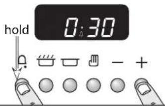 hold 0:30 - +