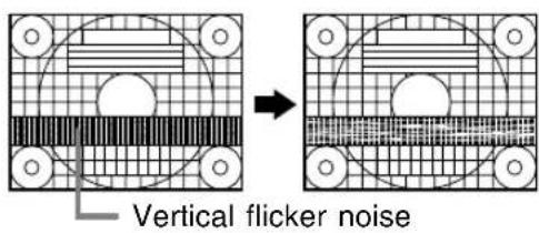 Vertical flicker noise