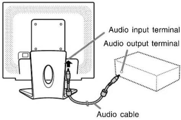 Audio input terminal Audio output terminal Audio cable