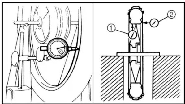 Technical diagram showing mechanical device and clamp assembly with labeled components