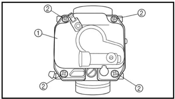 Technical diagram of a mechanical device with numbered components for identification