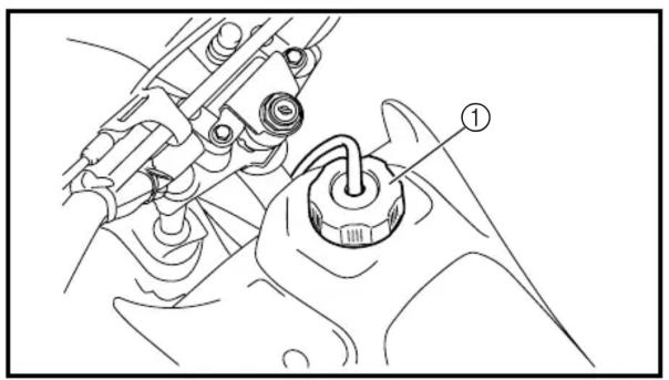 Technical diagram showing mechanical assembly with labeled component '①'