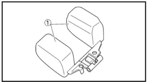 Technical diagram of a mechanical assembly with labeled component ①
