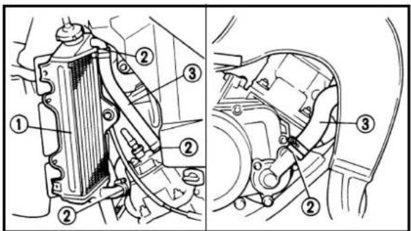 Technical diagram showing mechanical assembly with numbered components, likely illustrating a vehicle or automotive assembly.