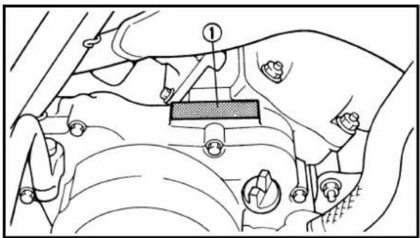 Technical diagram of a mechanical assembly with numbered component and labeled parts
