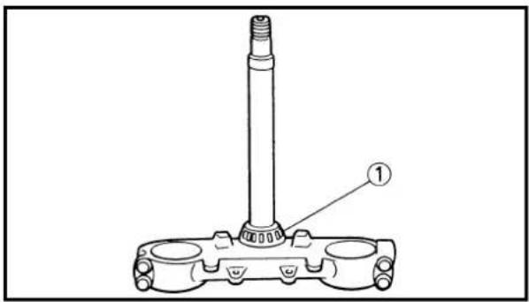 Technical diagram of a mechanical component with labeled part ①