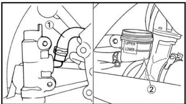 Technical diagram showing mechanical components with numbered labels, including a valve and a labeled component 'UPPER LOWER'.