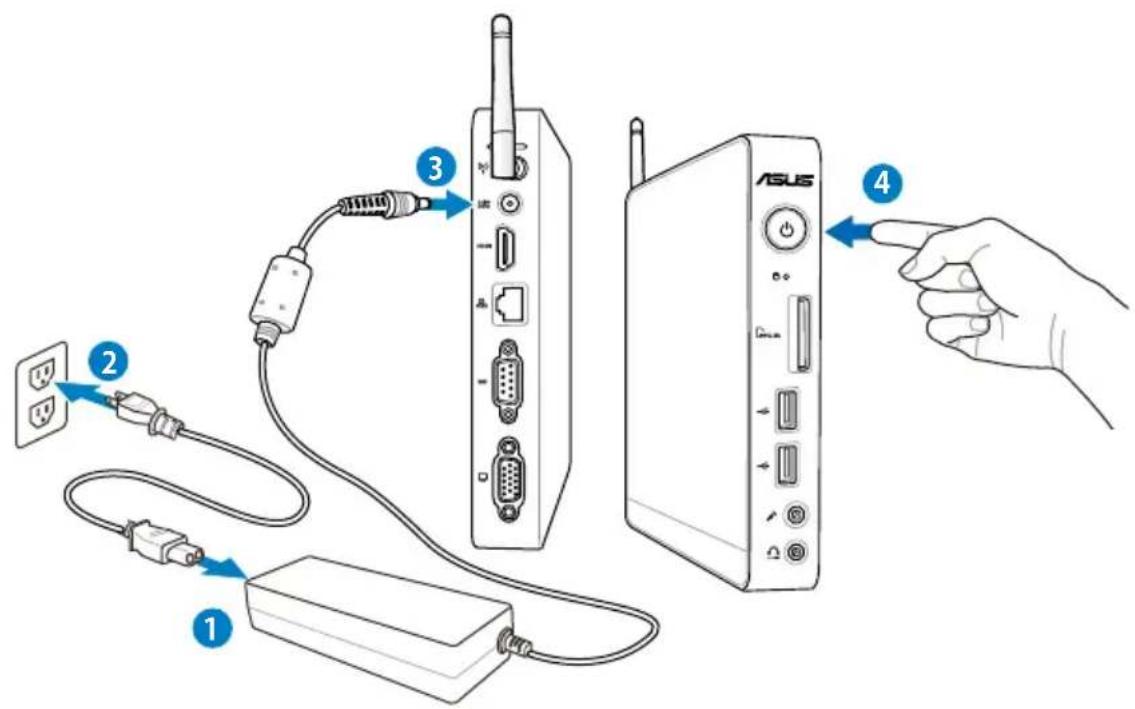 ASUS EeeBox PC EB1021 - システムをONにする - 1