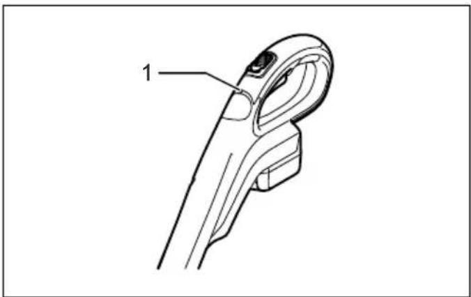Technical line drawing of a mechanical tool or device component with labeled part '1' (no text or symbols beyond label)