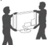 LG 60LX341C - Lifting and moving the TV - 3