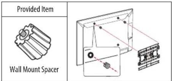 Provided Item Wall Mount Spacer