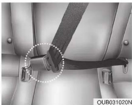 KIA Rio (2016) - To fasten your seat belt: - 1