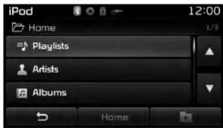 iPod Home 12:00 Playlists Artists Albums Home