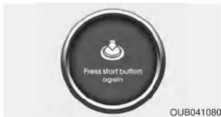 Press start button again OUB041080