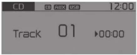 CD CD AUX USB 12:00 Track 01 ▶00:00