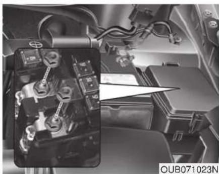 KIA Rio (2016) - CAUTION - Fuse panel covers - 1