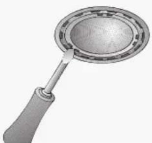 Illustration of a magnifying glass with handle and circular lens (no text or symbols)