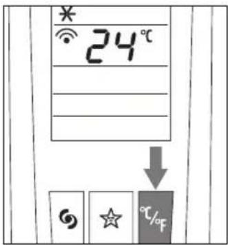 * 24°C ↓ ℃/℉