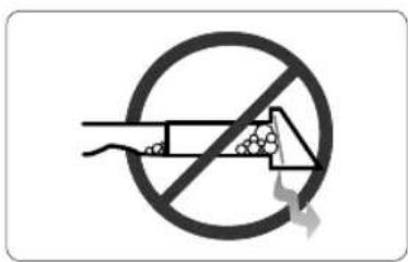 Prohibition sign with a hand holding a megaphone and a circular arrow indicating no smoking or anti-smoking.