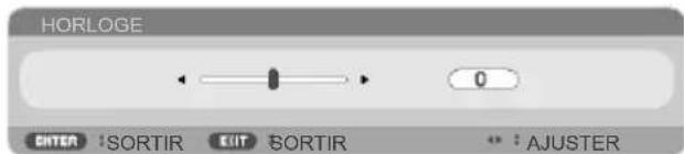 HORLOGE 0 ENTER :SORTIR EXIT SORTIR * : AJUSTER