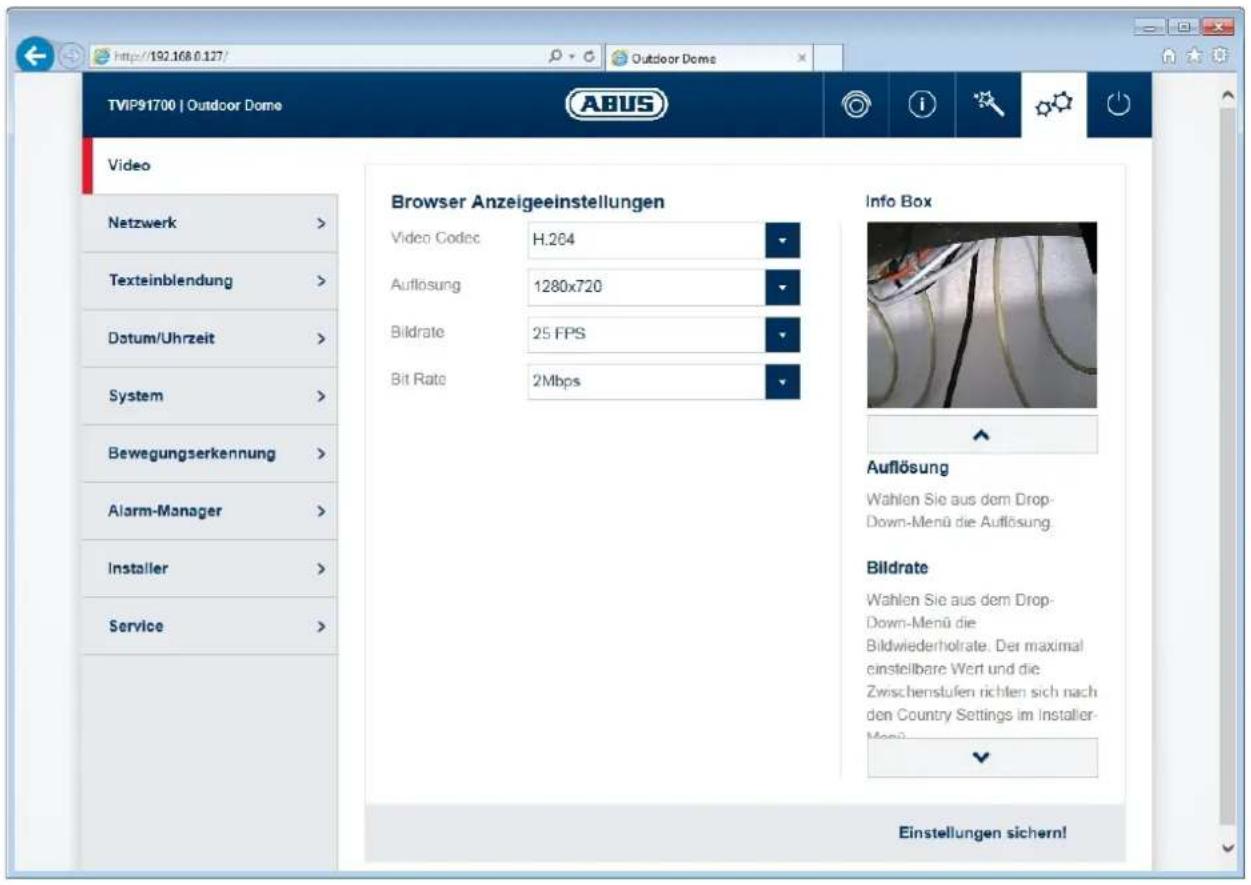 ABUS TVIP92600 - Videostream Instellingen - 1