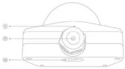 Technical diagram of a mechanical component with numbered parts labeled ⑨, ⑪, and ⑯.
