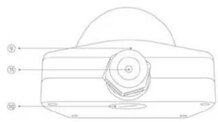 Technical diagram of a mechanical component with numbered parts labeled 9, 10, and 11
