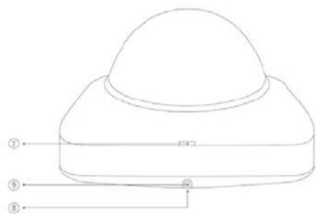 Technical diagram of a device with numbered labels pointing to its components.