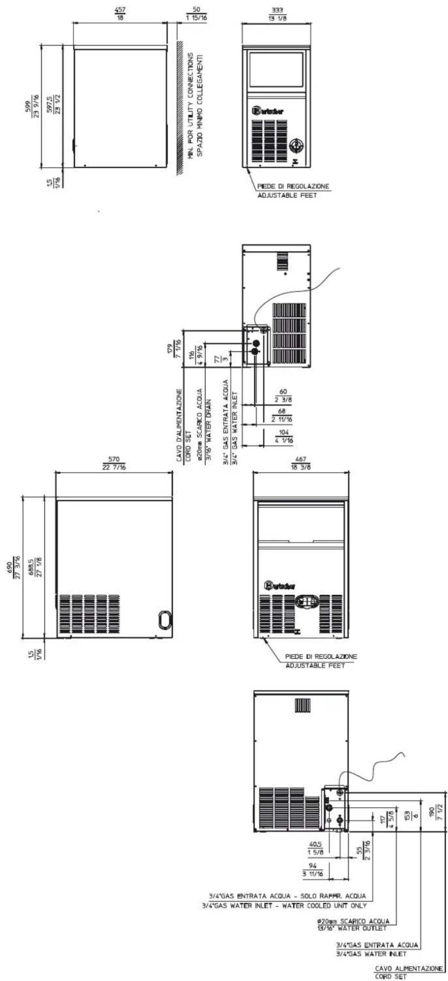 BARTSCHER B 40 - Abmessungen - 1