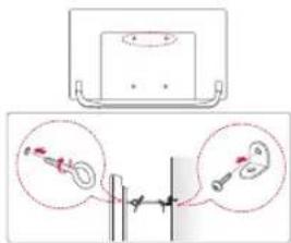 Diagram showing electrical connections with labeled components and magnified views of a device or circuit setup.