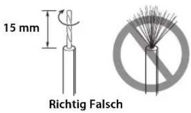 15 mm Richtig Falsch