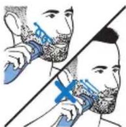 Illustration showing a person brushing teeth with a blue 'X' mark, likely indicating a dental or dental procedure.
