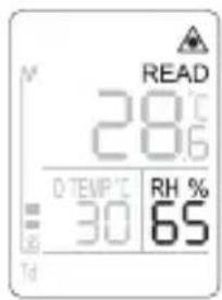 N READ 28°C D TEMPERATURE 30 RH % 65 Td